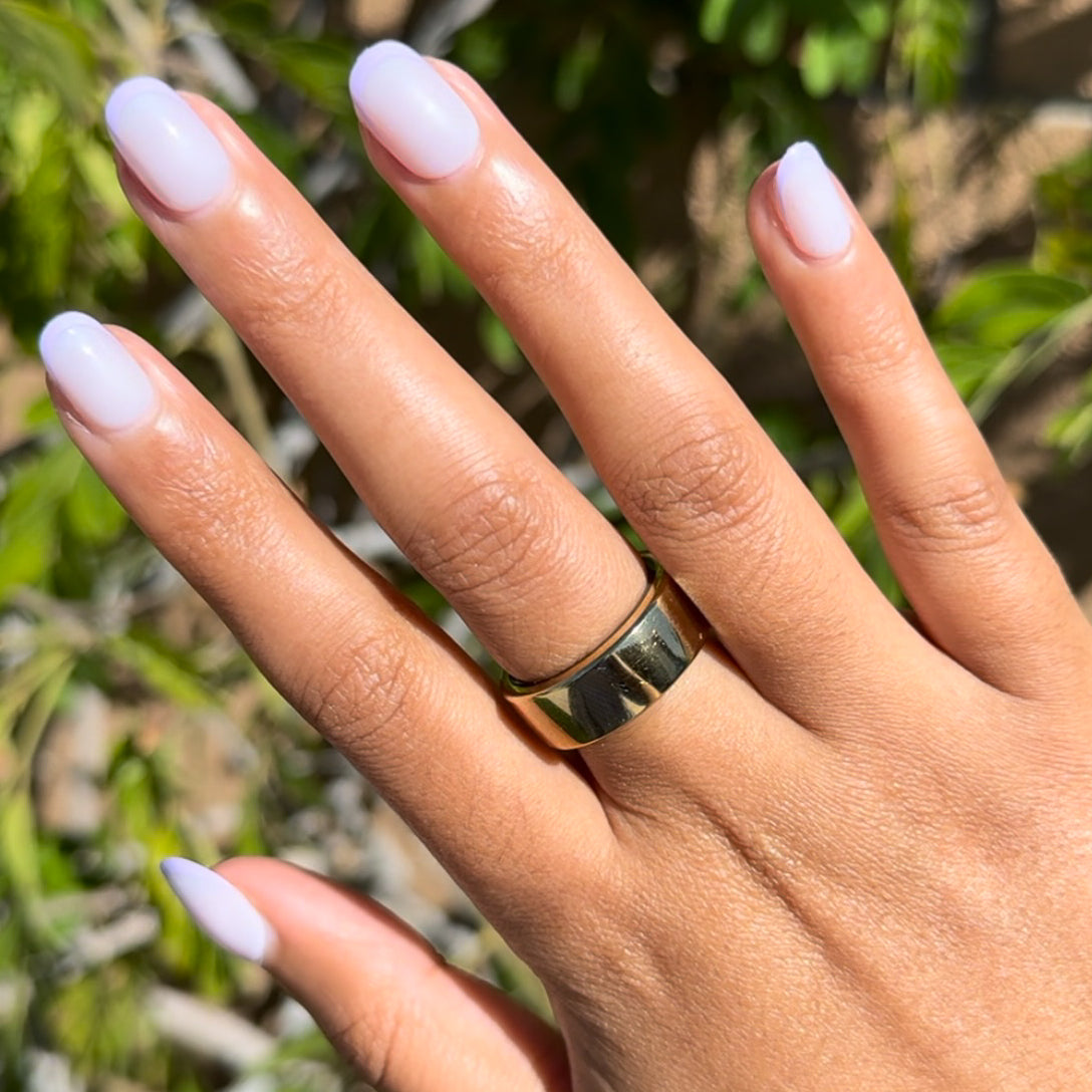 Tonal Lavender French | Extra Short | Round - Tab Press-On、mySite、solidvoid