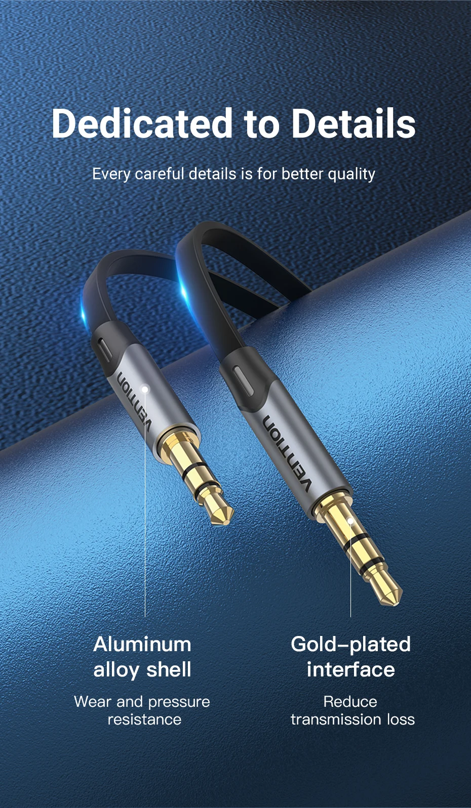 Jack 3.5mm Aux Cable Male to Male 3.5mm Audio Cable Jack for JBL Xiaomi Oneplus Headphones Speaker Cable Car Aux Cord