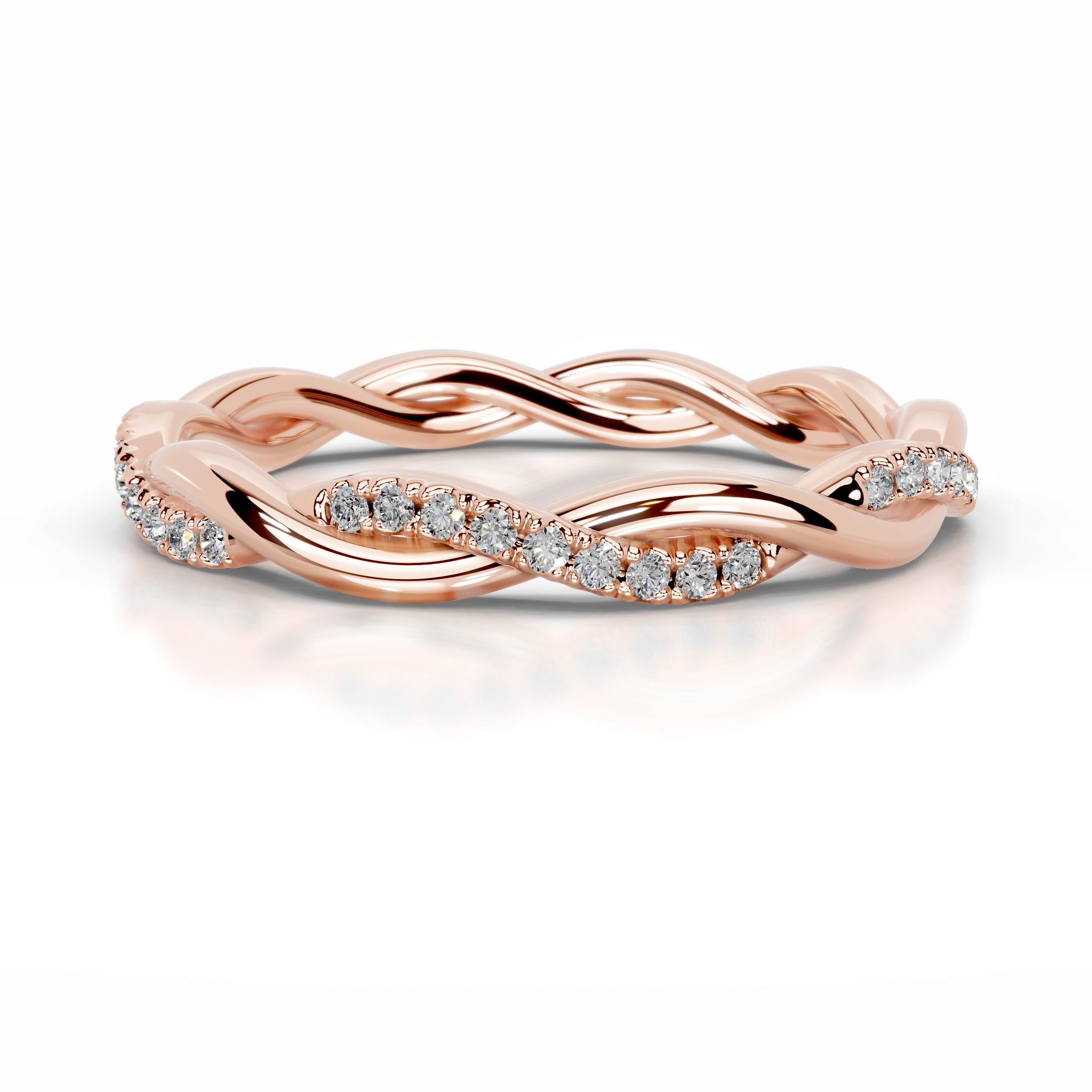 Tsumugi Diamond Wedding band - 14K Rose Gold、mySite、hinf8tx79