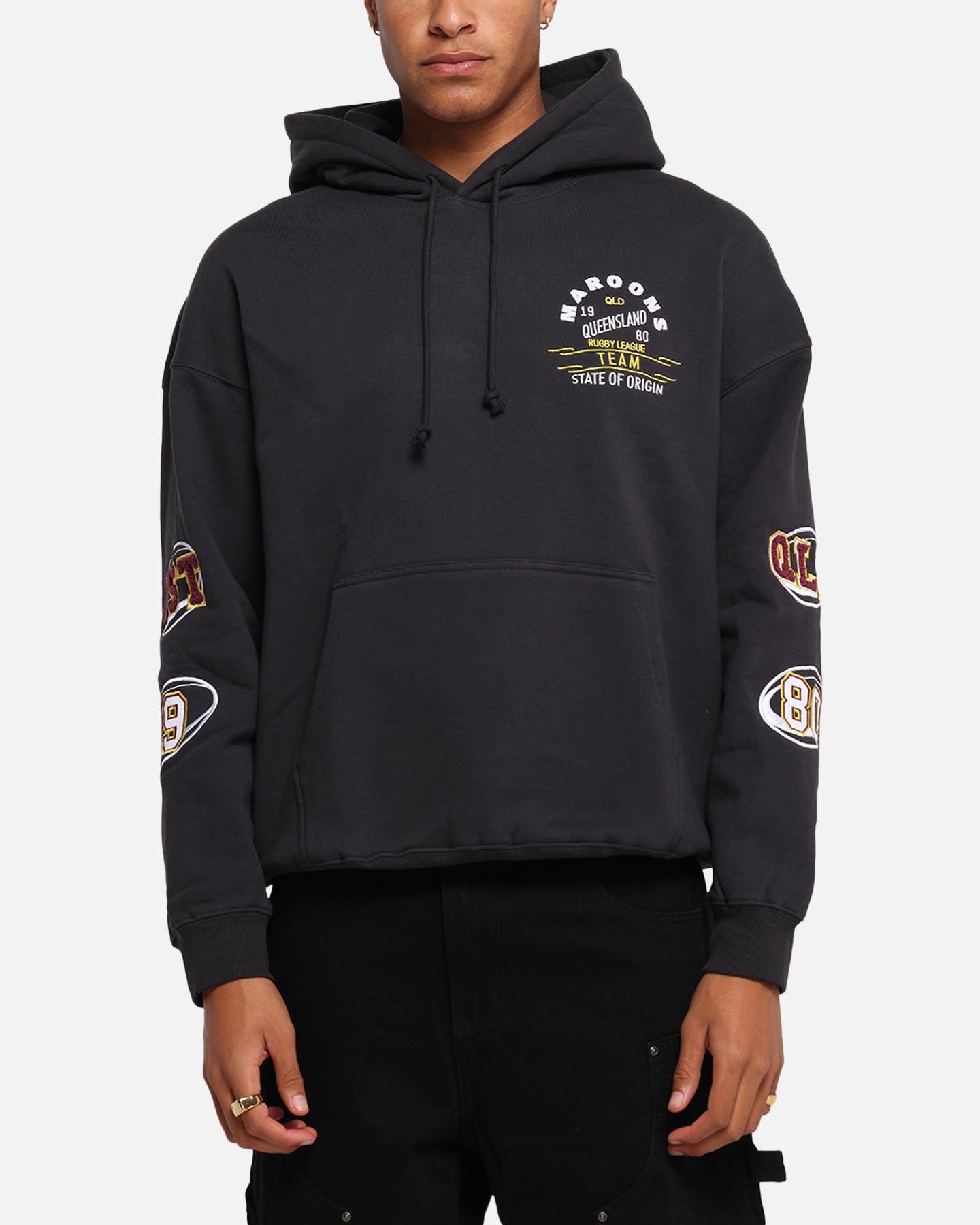 Queensland Rugby League Queensland Maroons State Of Origin Hoodie Faded Black、mySite、zt4zffjzw