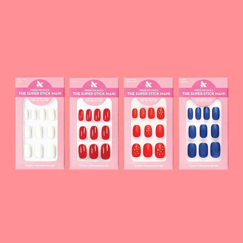 Red, White and Blue Super Stick Press-On Set、mySite、solidvoid