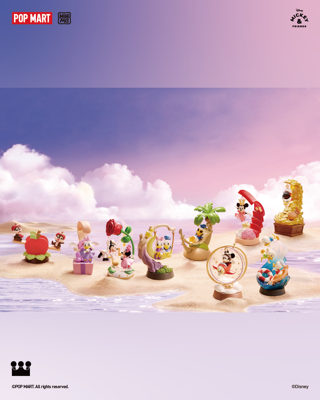  POP MART The Wonderful Dreams of Mickey and His Friends Series Scene Sets、mySite、greenlandpopulation