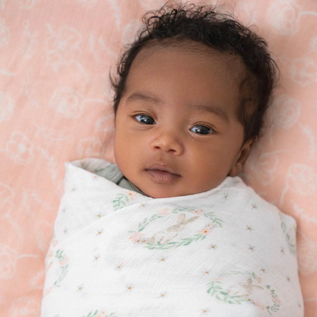  aden + anais Essentials Cotton Muslin 2 Pack Swaddle Blanket - Blushing Bunnies、mySite、merchandisen