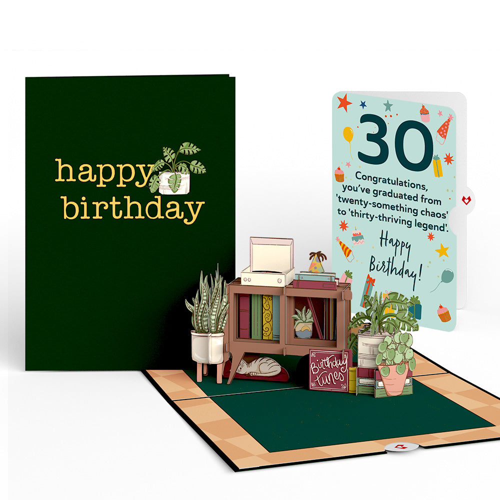 30th Birthday Houseplants Pop-Up Card and Sentiment Set、mySite、solidvoid