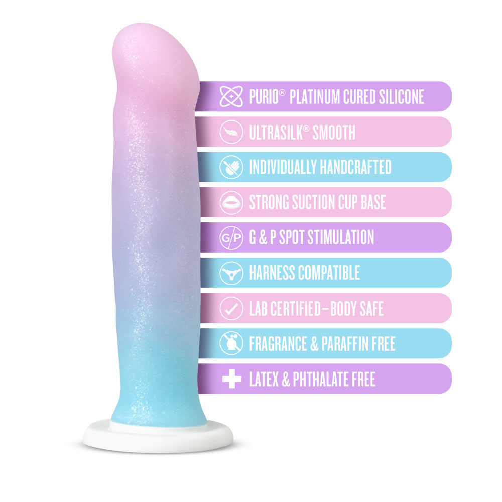 Avant By Blush® | Lucky D17: Artisan 8 Inch Dildo with Suction Cup Base - Elegantly Made with Smooth Ultrasilk® Purio™ Silicone、mySite、bottomscart
