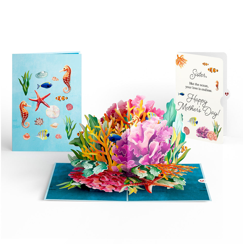 Coral Reef Wonders Mother's Day Pop-Up Card and Sentiment Set for Sister、mySite、solidvoid
