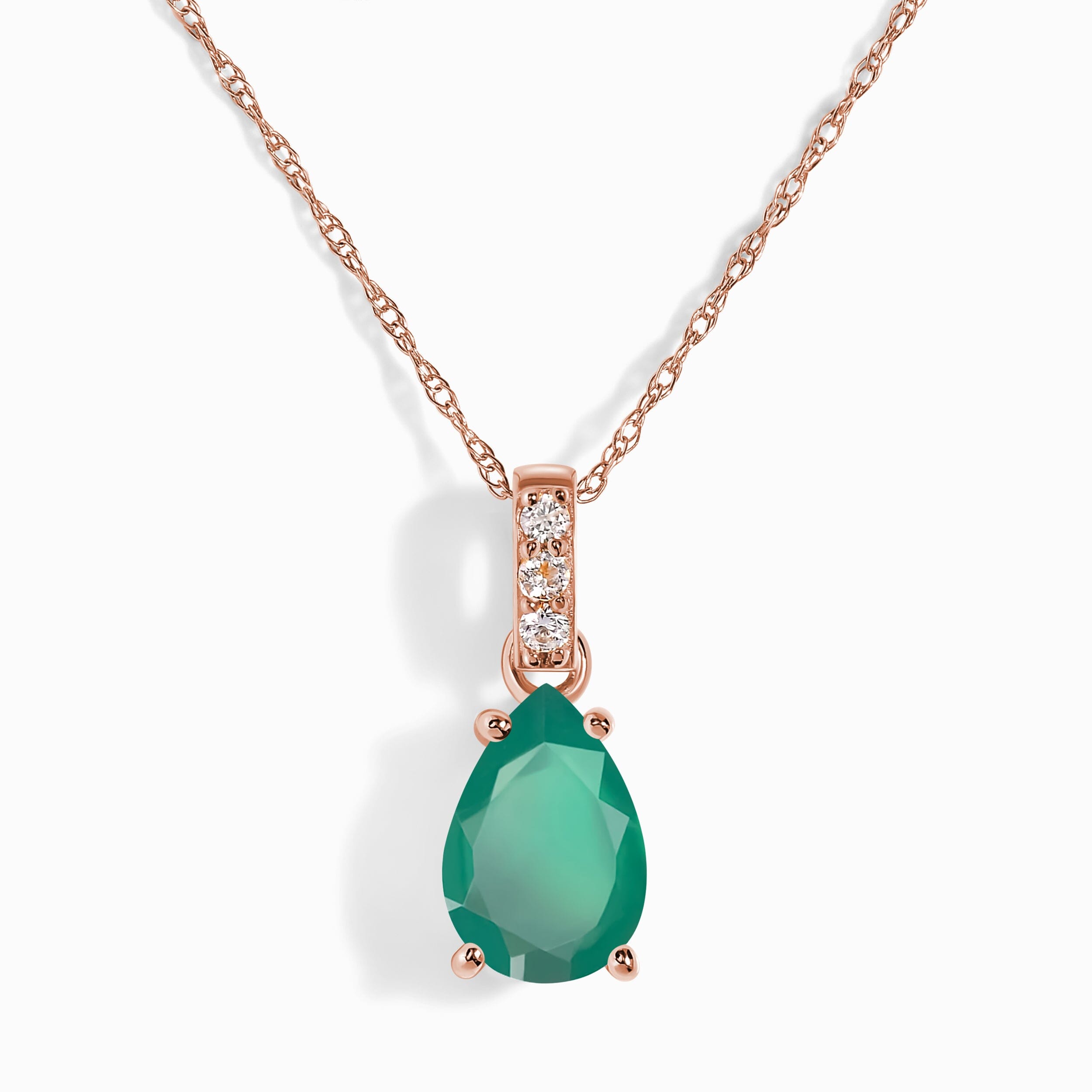 Green Onyx Diamond Necklace Sway - May Birthstone、mySite、hinf8tx79
