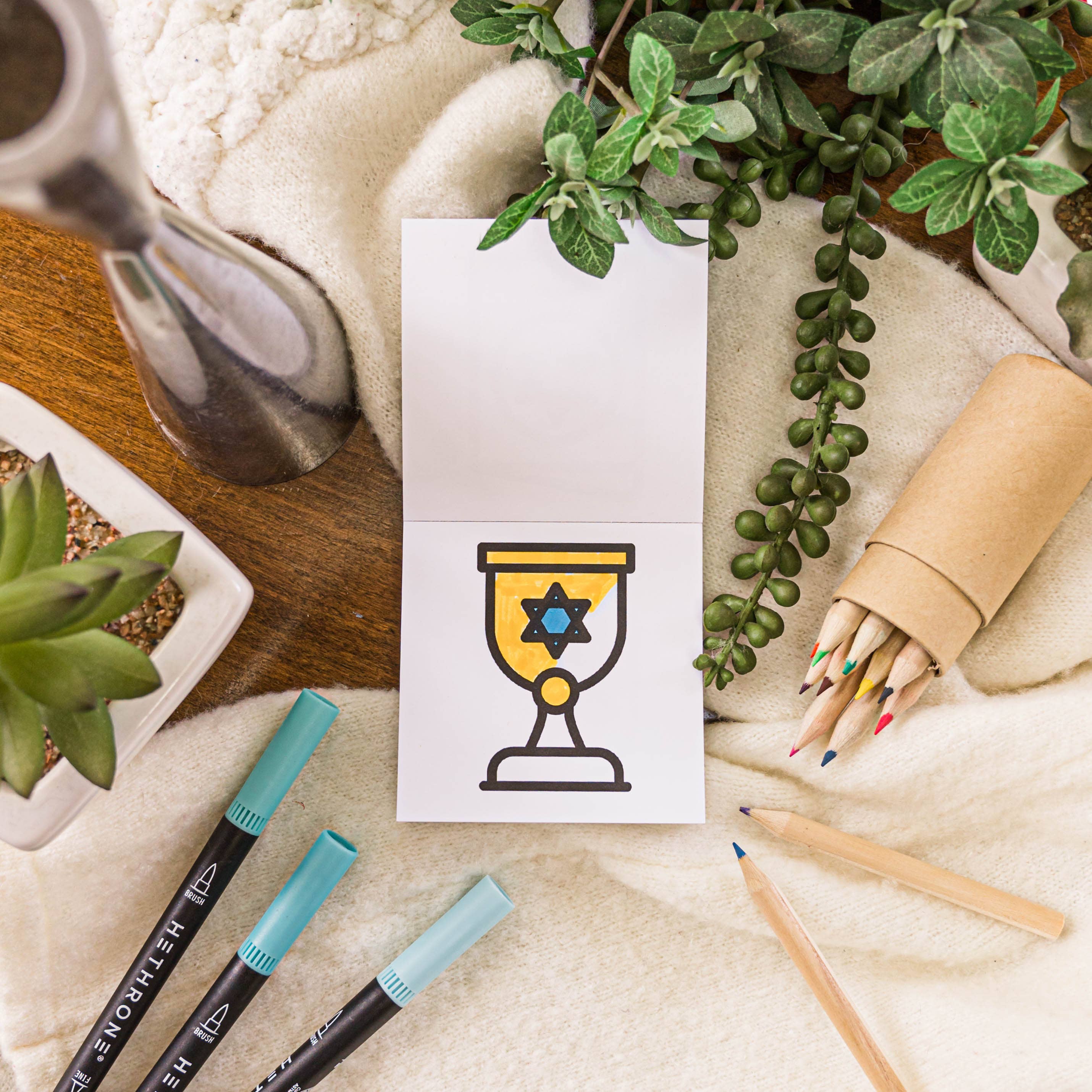 Happy Hanukkah Mini Coloring Book、mySite、topwebapps