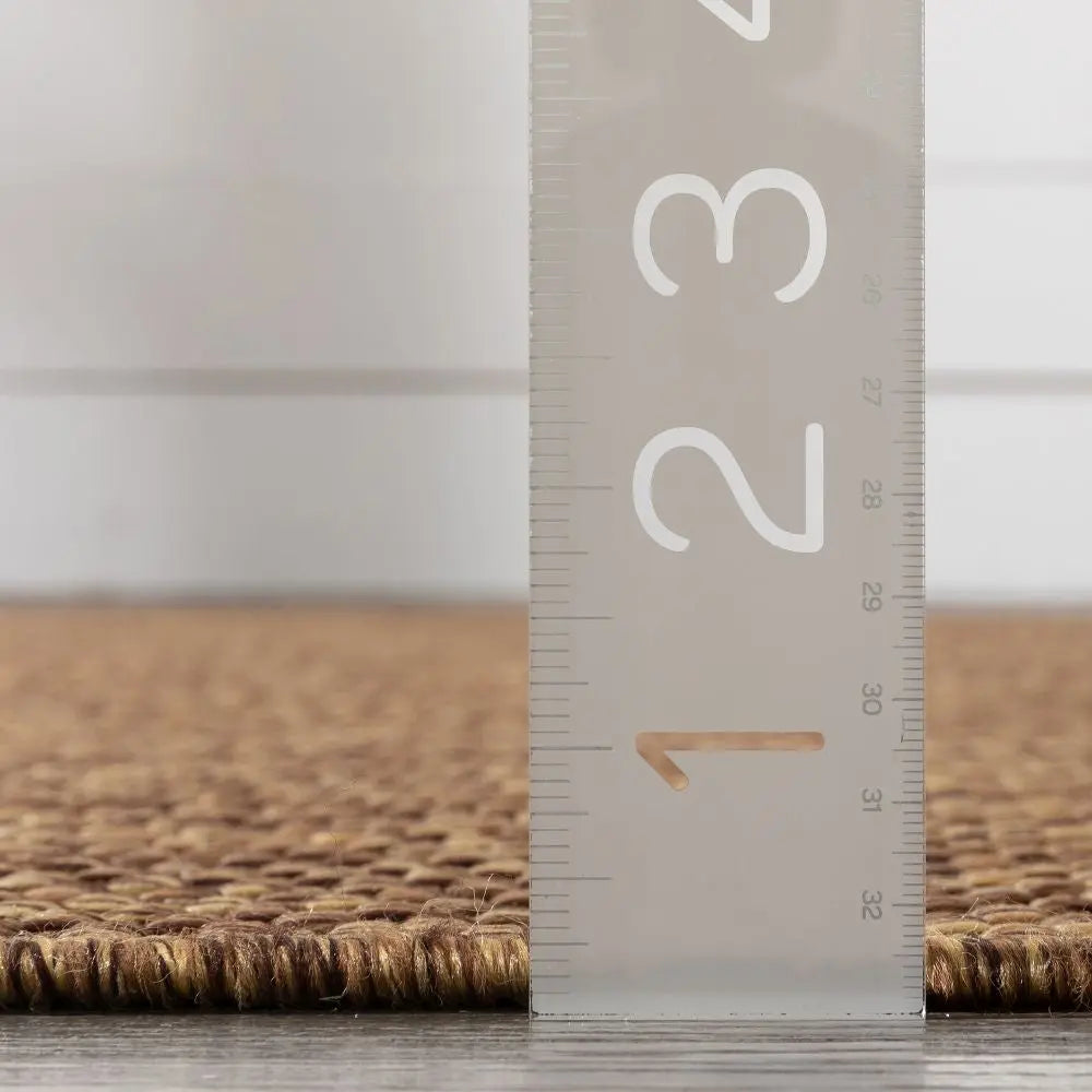 Leif Nordic Geometric Indoor Outdoor Coffee Flatweave 5'3 x 7'3 Rug、mySite、gigharbornorthrealestate