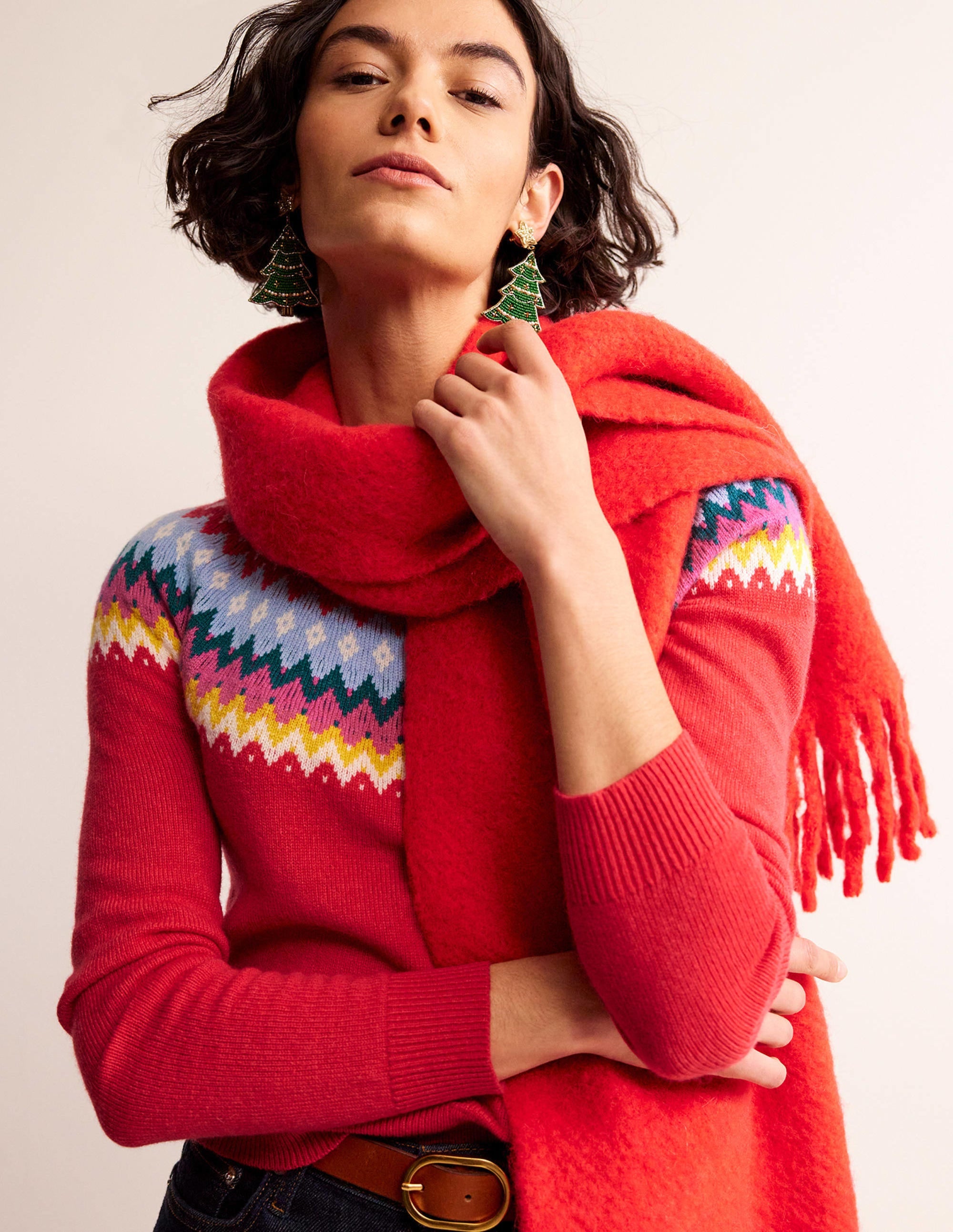  Edie Fair Isle Sweater-Poppy Red、mySite、ashleygrahame