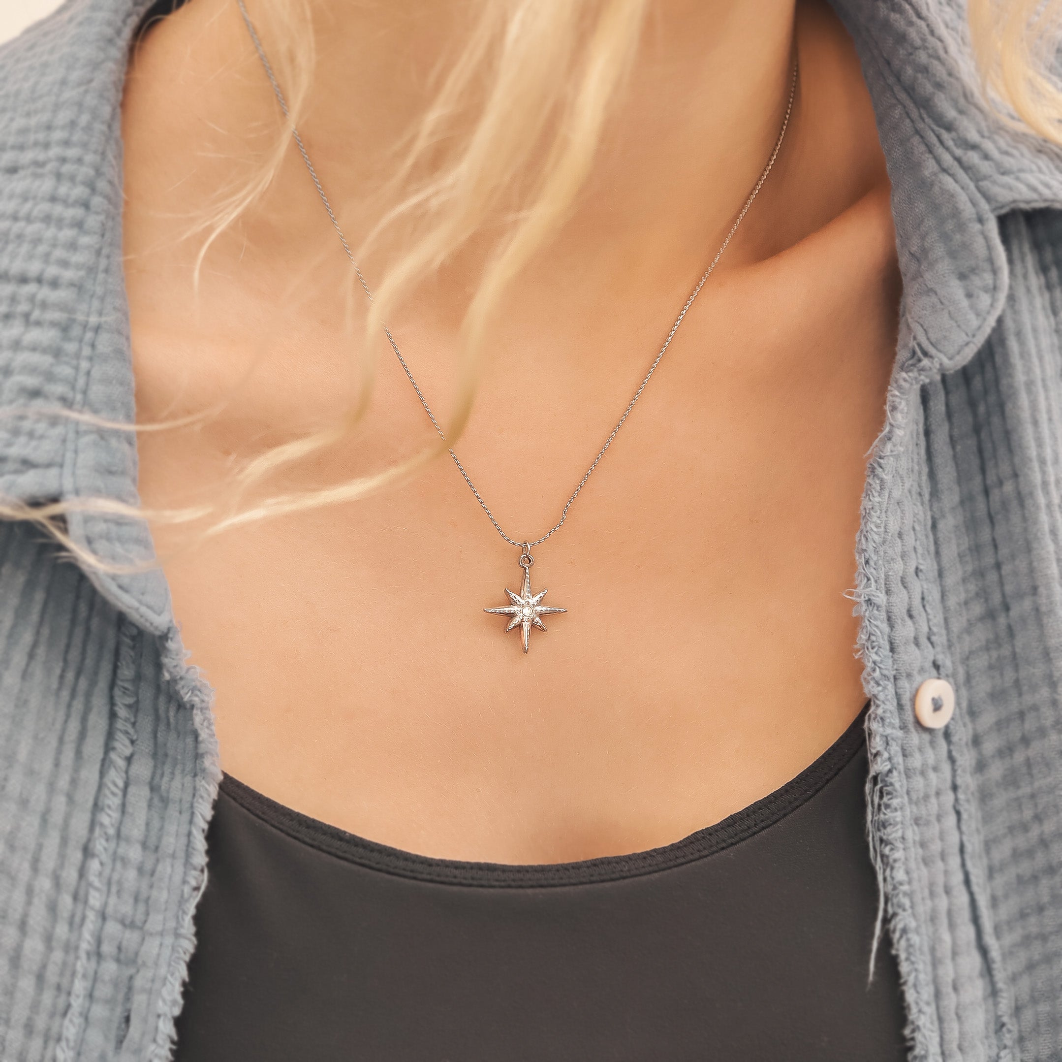 18K Gold PVD Stainless Steel Compass Pendant / PDL0126、mySite、dreamappss