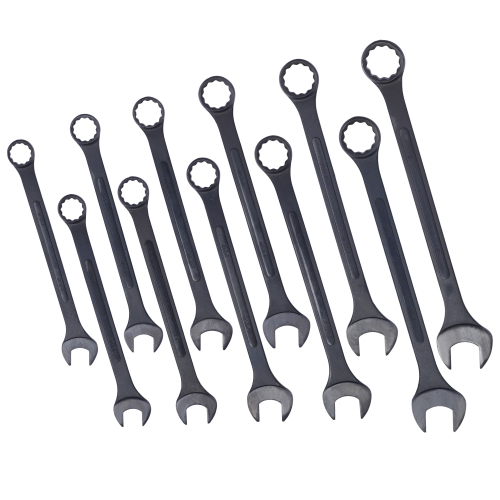 Jumbo Combination Wrench Set extra large, Metric, 11-piece, 34 to 50mm,Black Oxide, with Pouch、、eastwooduniform