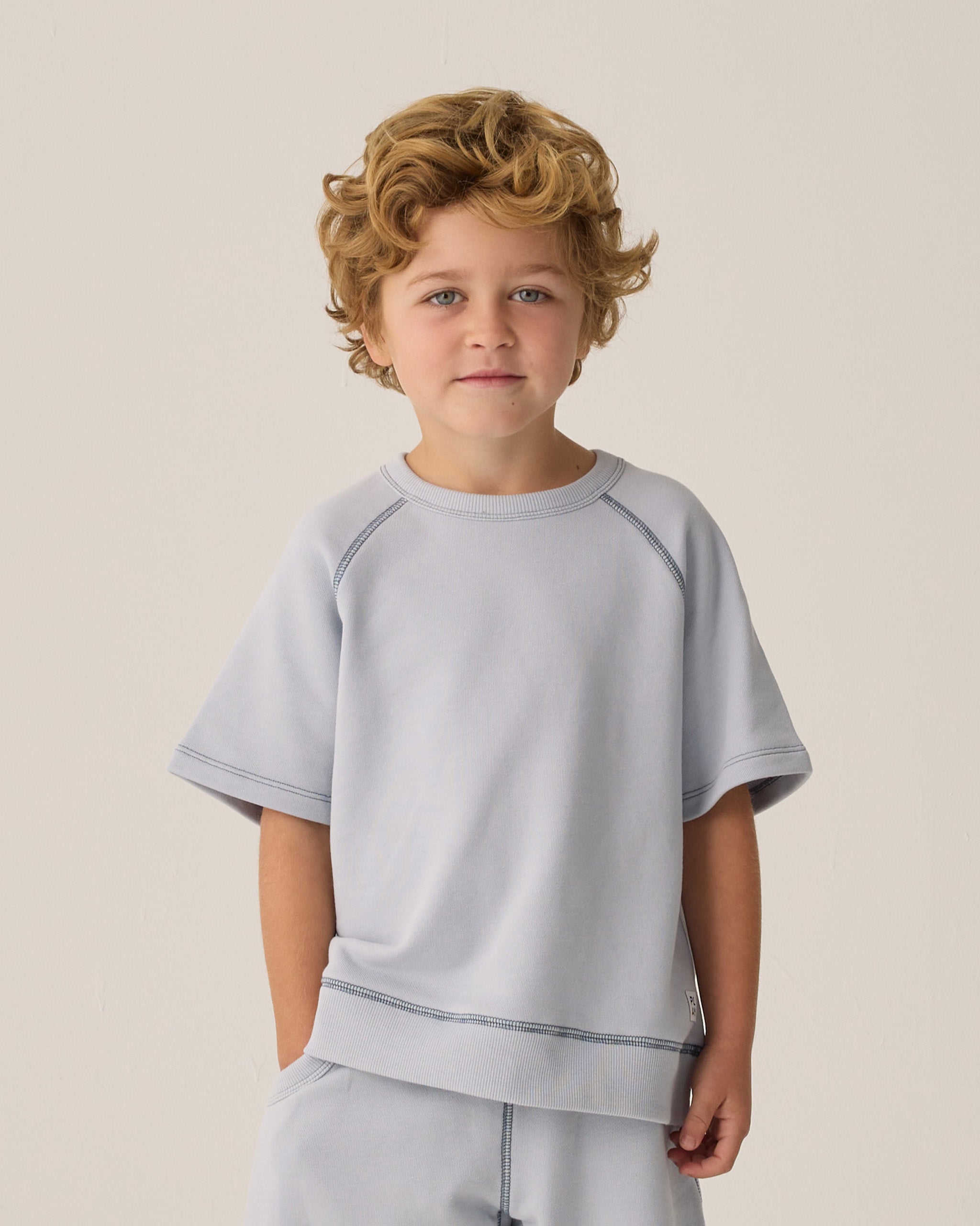  Short Sleeve Sweatshirt || Light Blue、mySite、layawaytickets