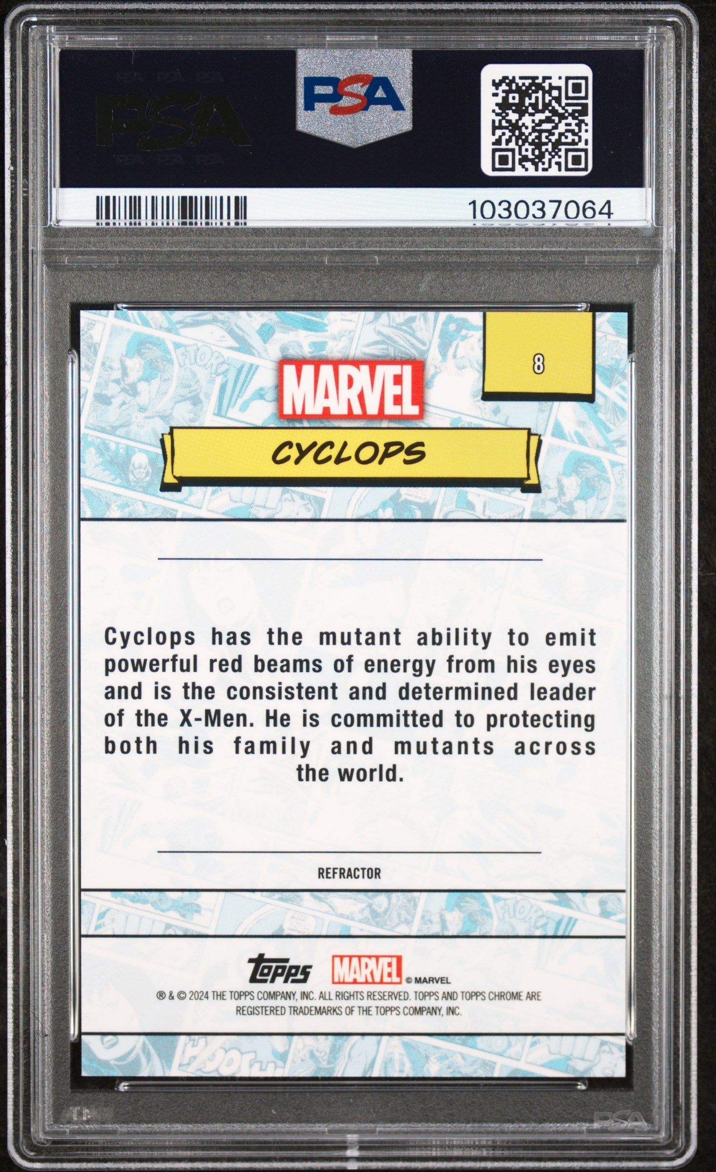 Cyclops #8 Refractor PSA 10 Topps Chrome Marvel 2024、mySite、waistdrama