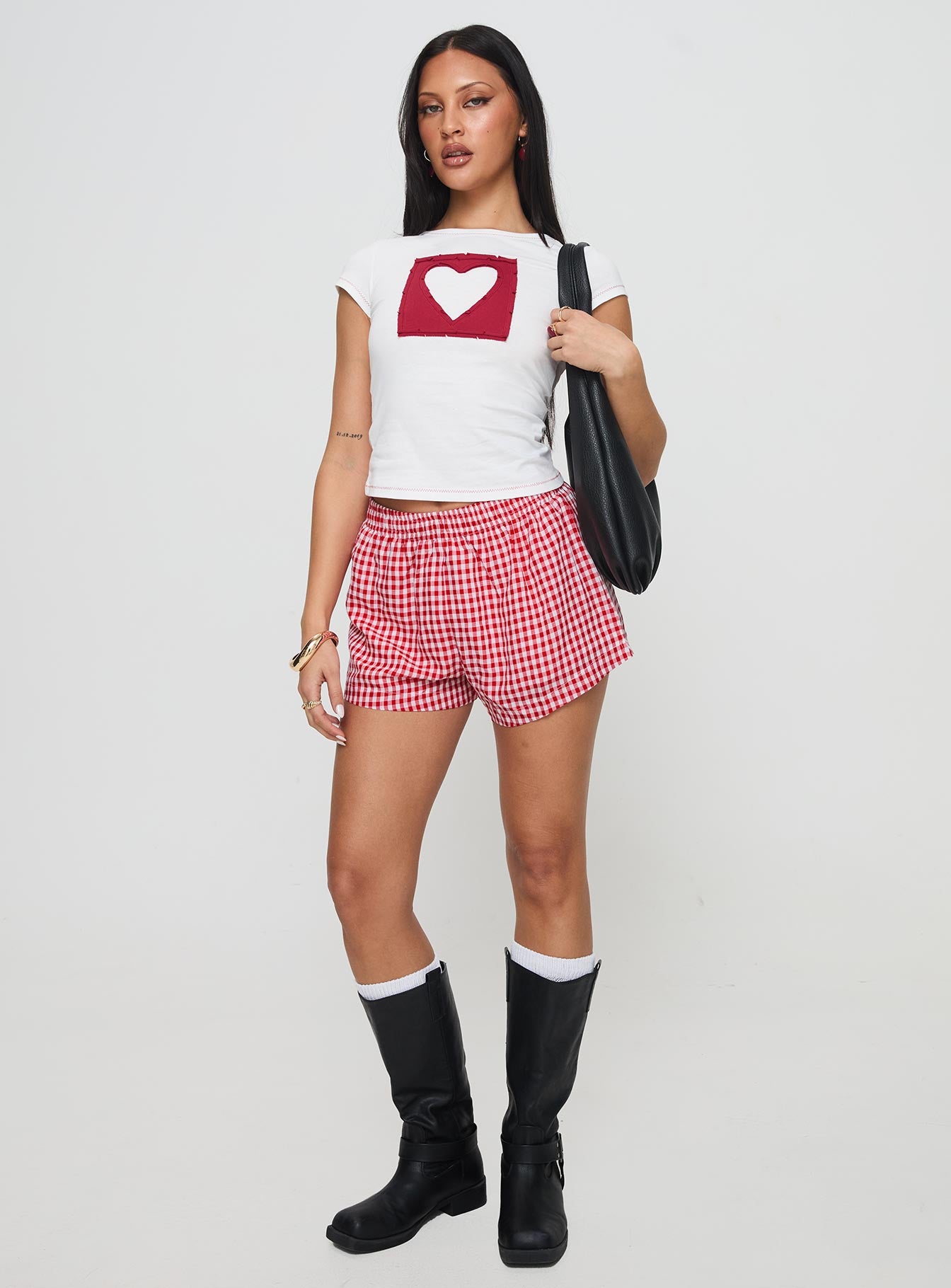 Were Lovers Baby Tee White、mySite、solidvoid