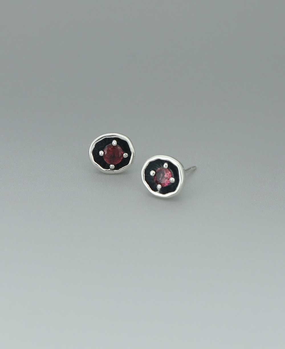 Sterling Silver Premium Pink Tourmaline Stud Earrings、mySite、topwebapps