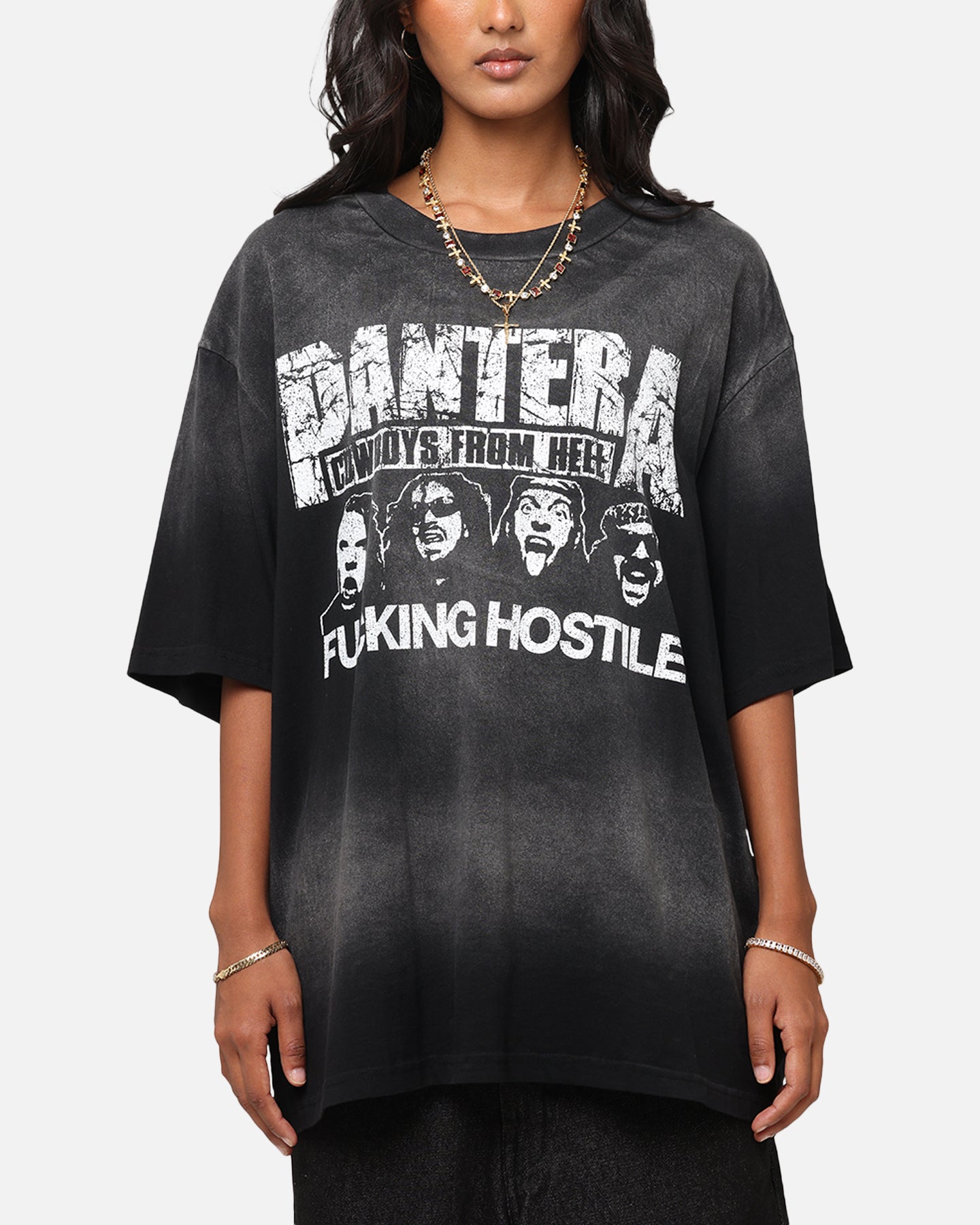 Pantera F#cking Hostile Vintage T-Shirt Washed Black、mySite、zt4zffjzw