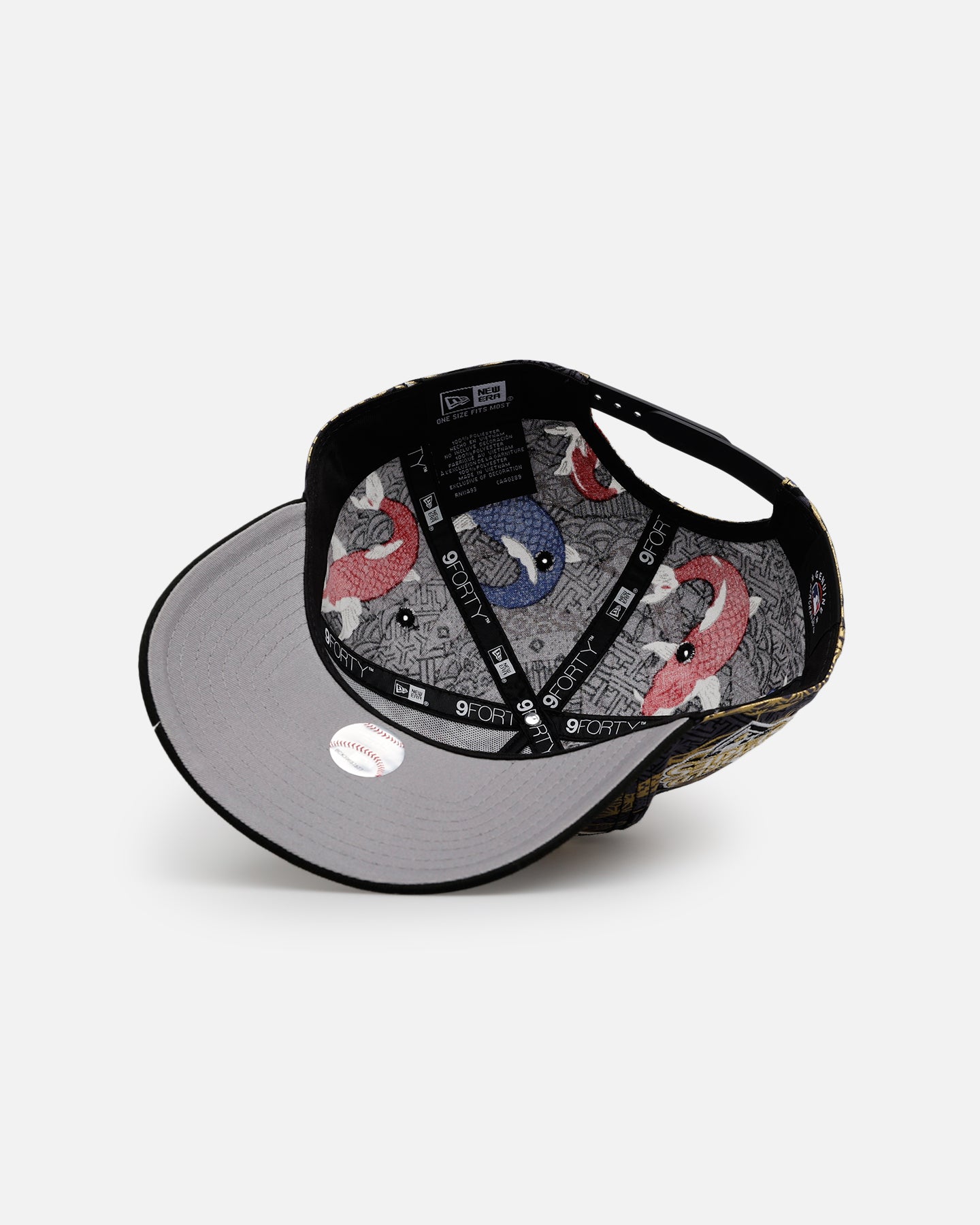 New Era New York Yankees 'Koi' 9FORTY A-Frame Snapback Black/Multi-Colored、mySite、zt4zffjzw