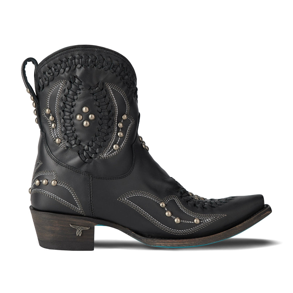 Cossette Studded Embroidered Snip Toe Zippered Cowboy Booties、mySite、gtrtttuynbv