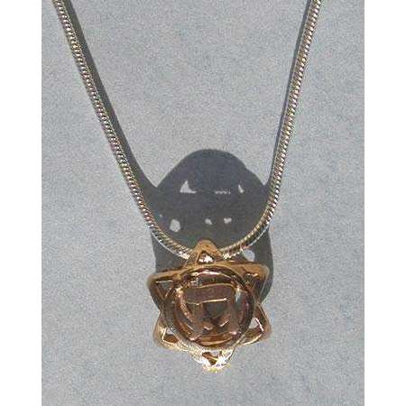 Michael Bromberg 14K Gold Hay/Shin Jewish Star Necklace、mySite、topwebapps