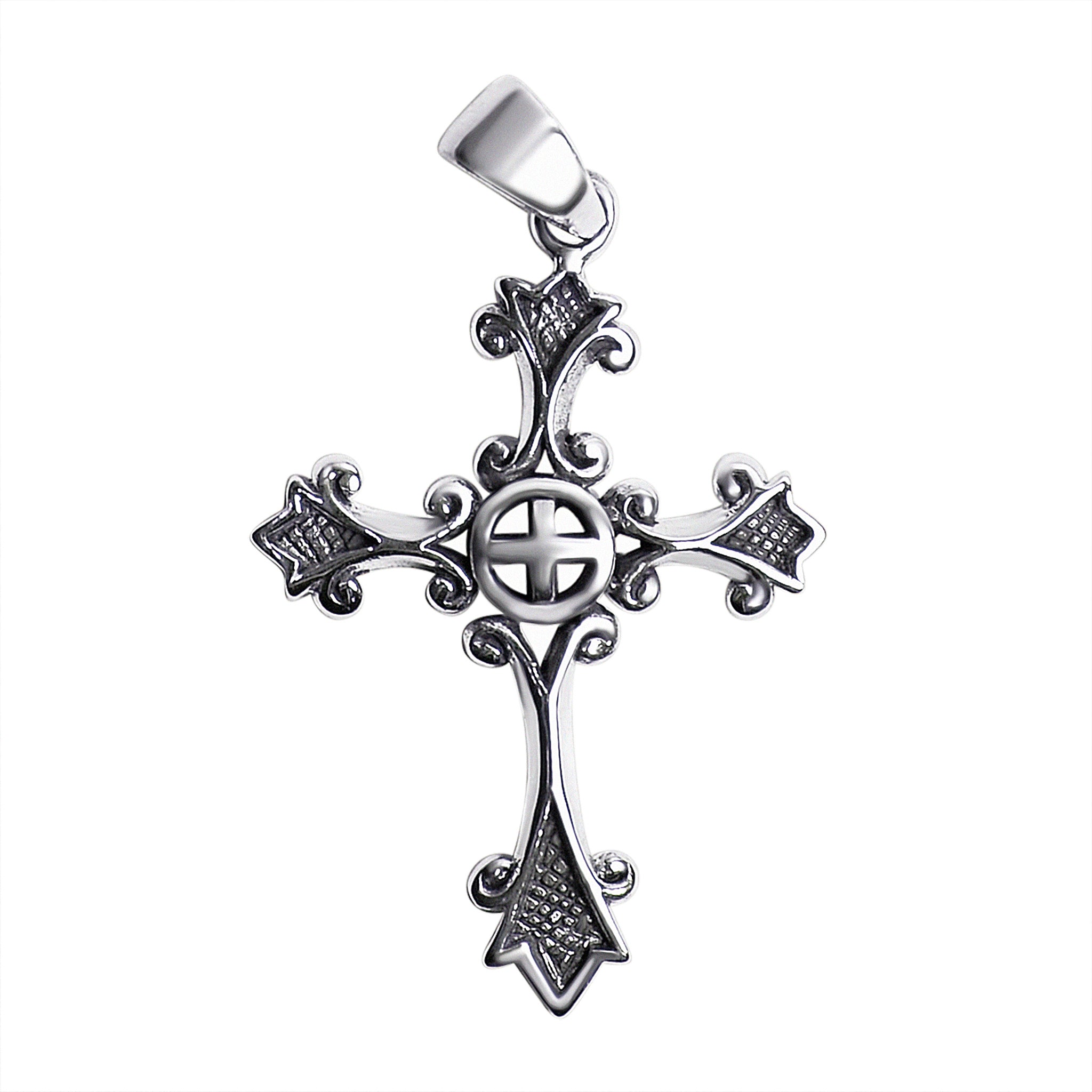 Sterling Silver Detailed Cross Pendant / SSP0018、mySite、dreamappss