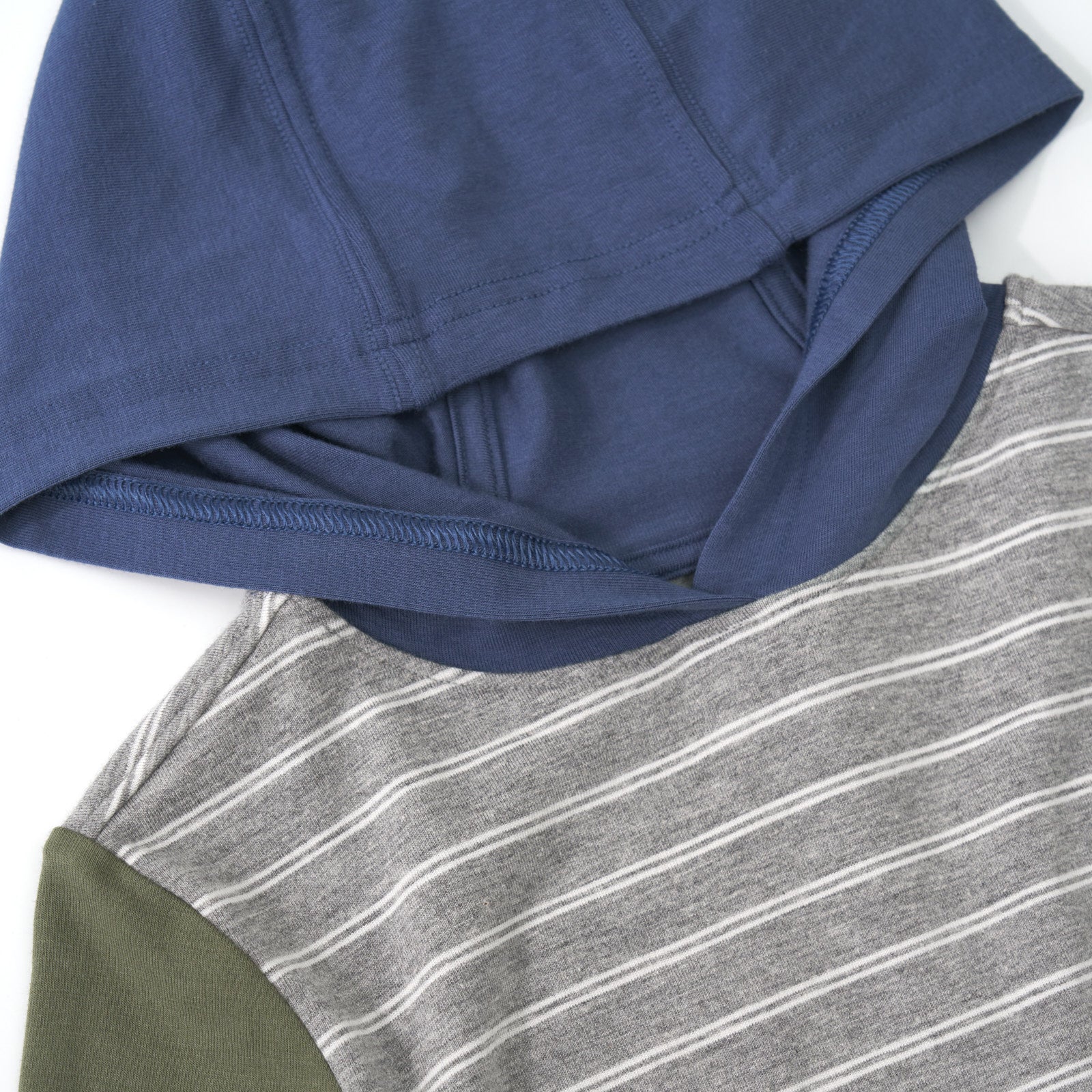  Light Heather Gray Stripes Relaxed Hooded Tee、mySite、layawaytickets