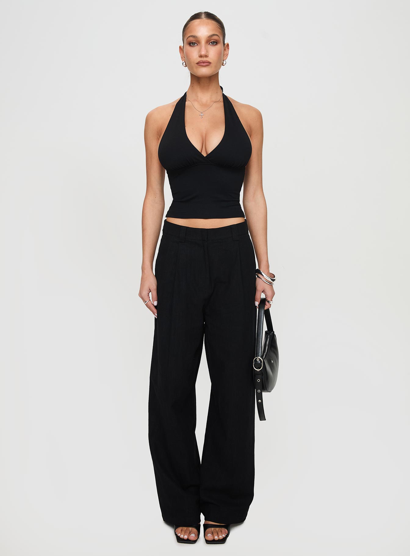 Whimsy Halter Top Black、mySite、solidvoid