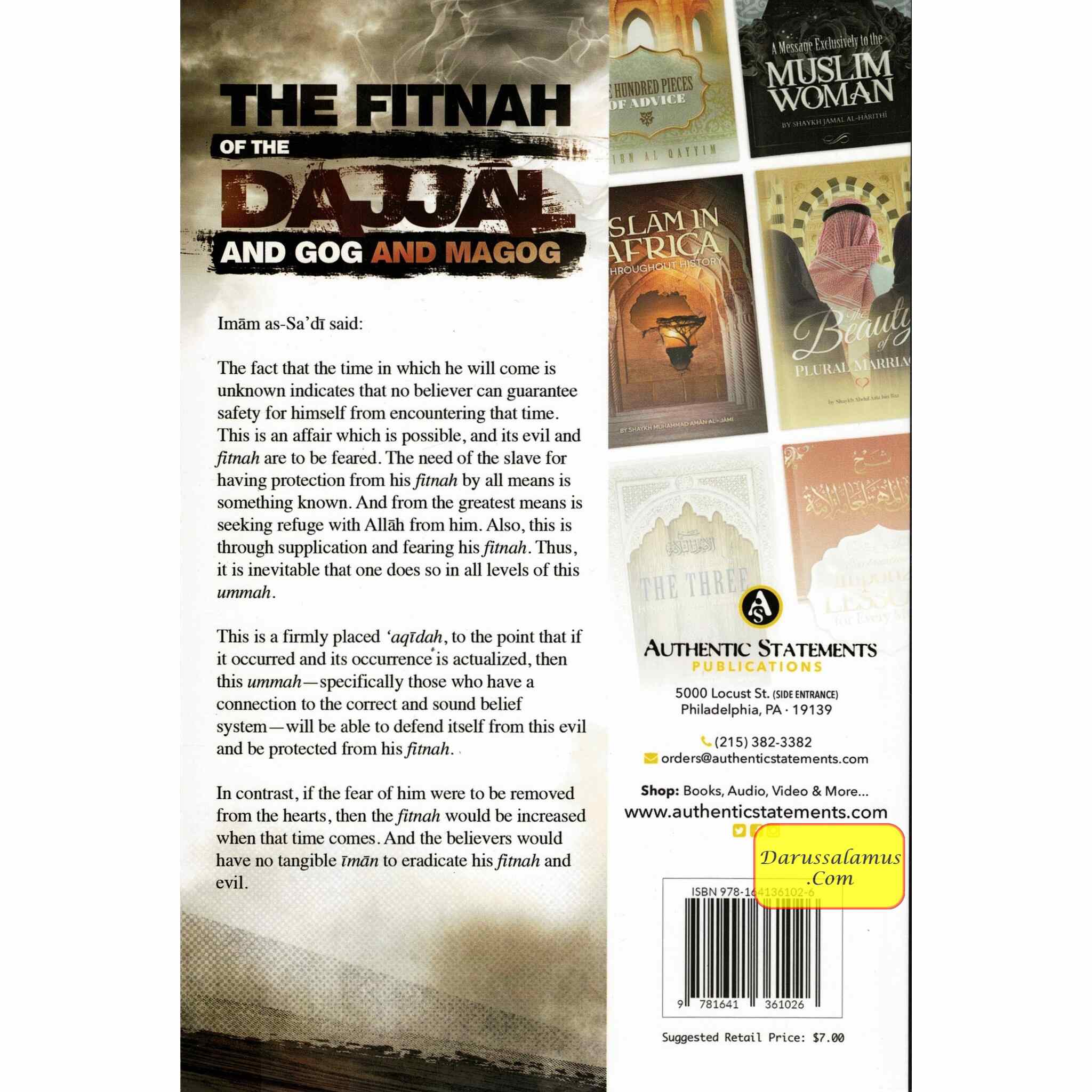 The Fitnah Of The Dajjal And Gog & Magog By Abdur Rahman As-Sa'di、mySite、topwebapps