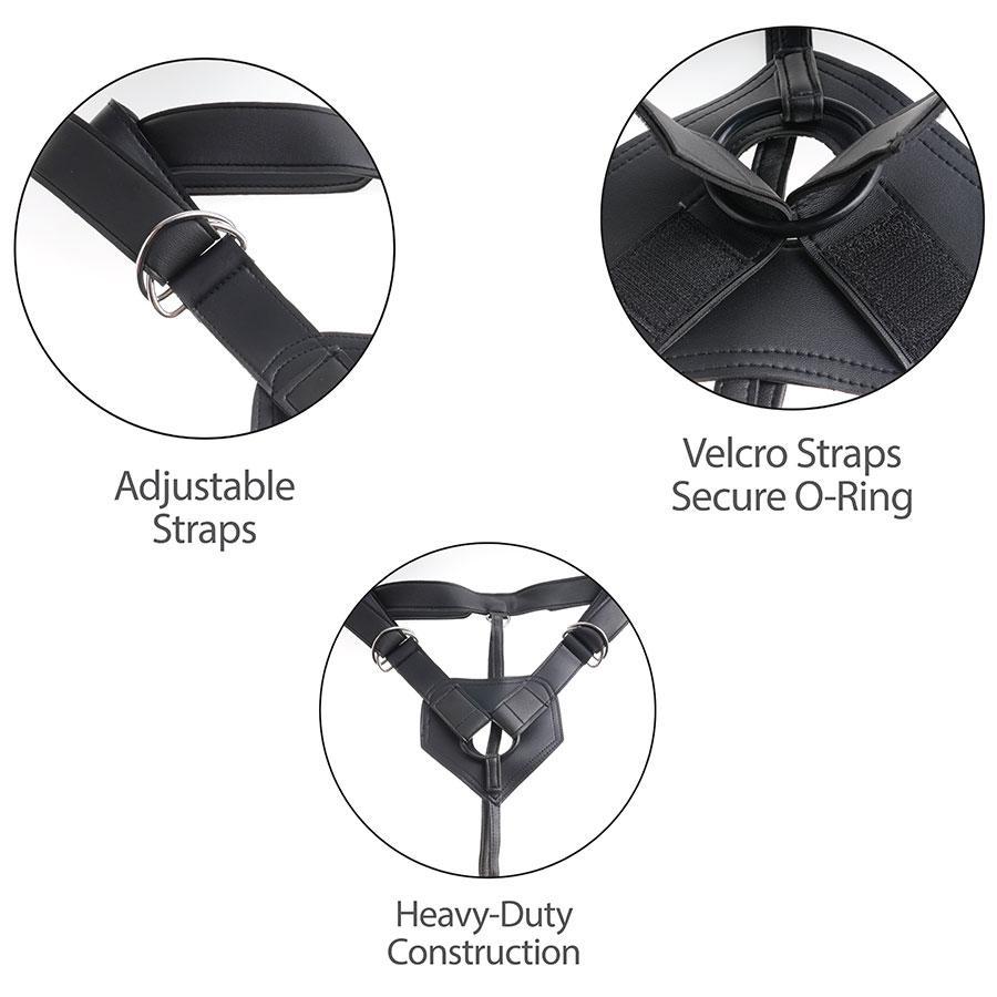 Uncut 9 Inch Hollow Strap On Dildo & Harness Kit by King Cock、mySite、bottomscart