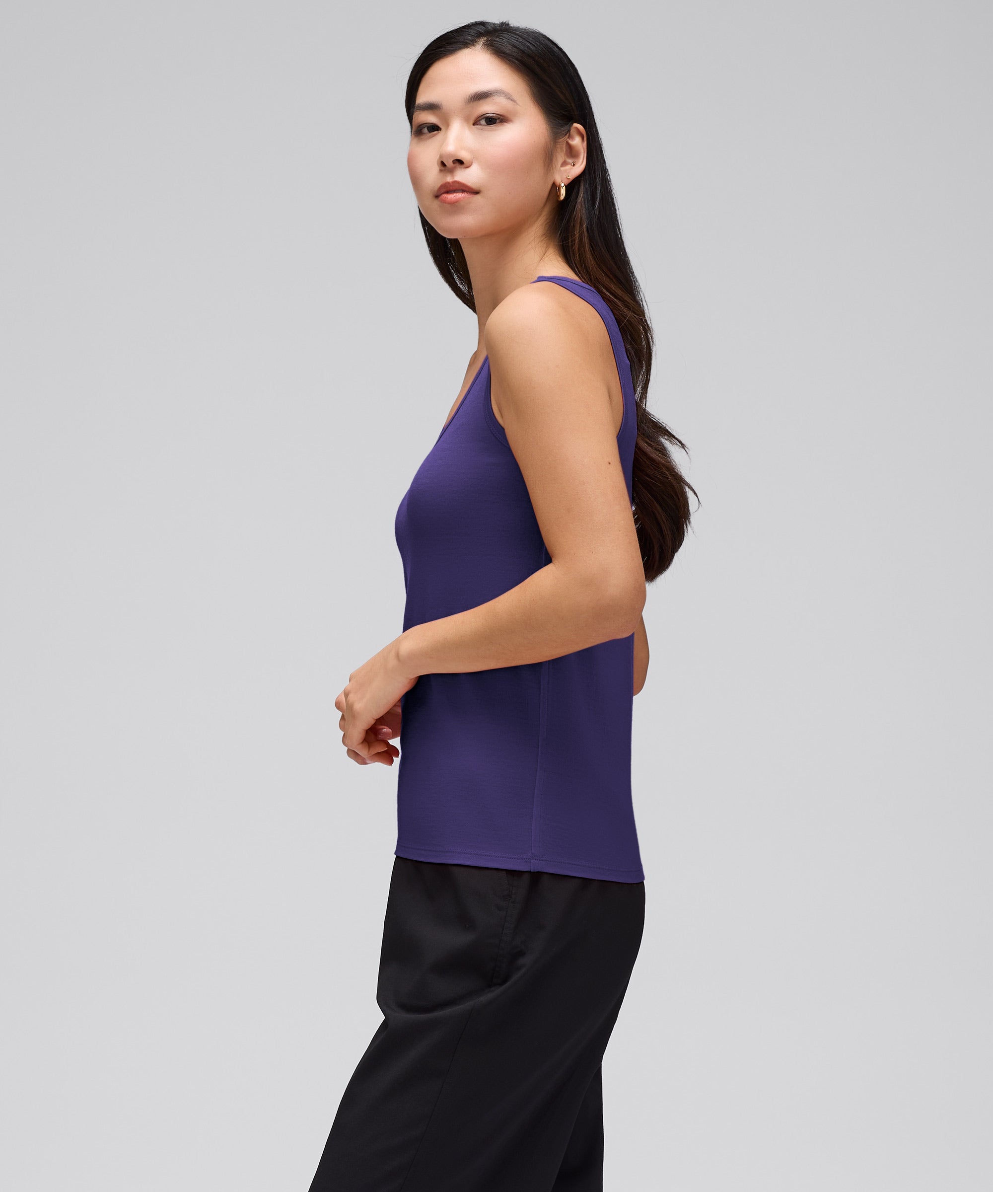 Women's Relaxed Merino V-Neck Tank、mySite、noshort