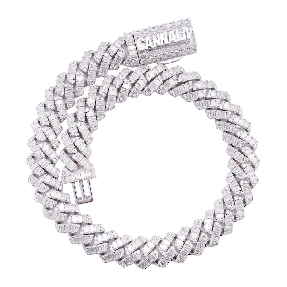 CUSTOM CLASP 20MM Emerald Cut Moissanite Cuban Link Chain 14k Gold、mySite、hinf8tx79