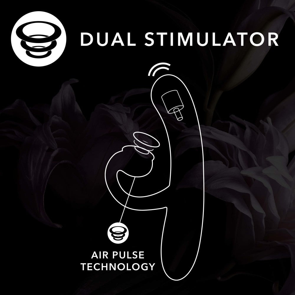 Hop By Blush® | Oh Bunny G-Spot + Clitorial + Suction Stimulation Midnight 7.75-Inch Ultrasilk Silicone Rechargeable Rabbit Vibrator、mySite、bottomscart