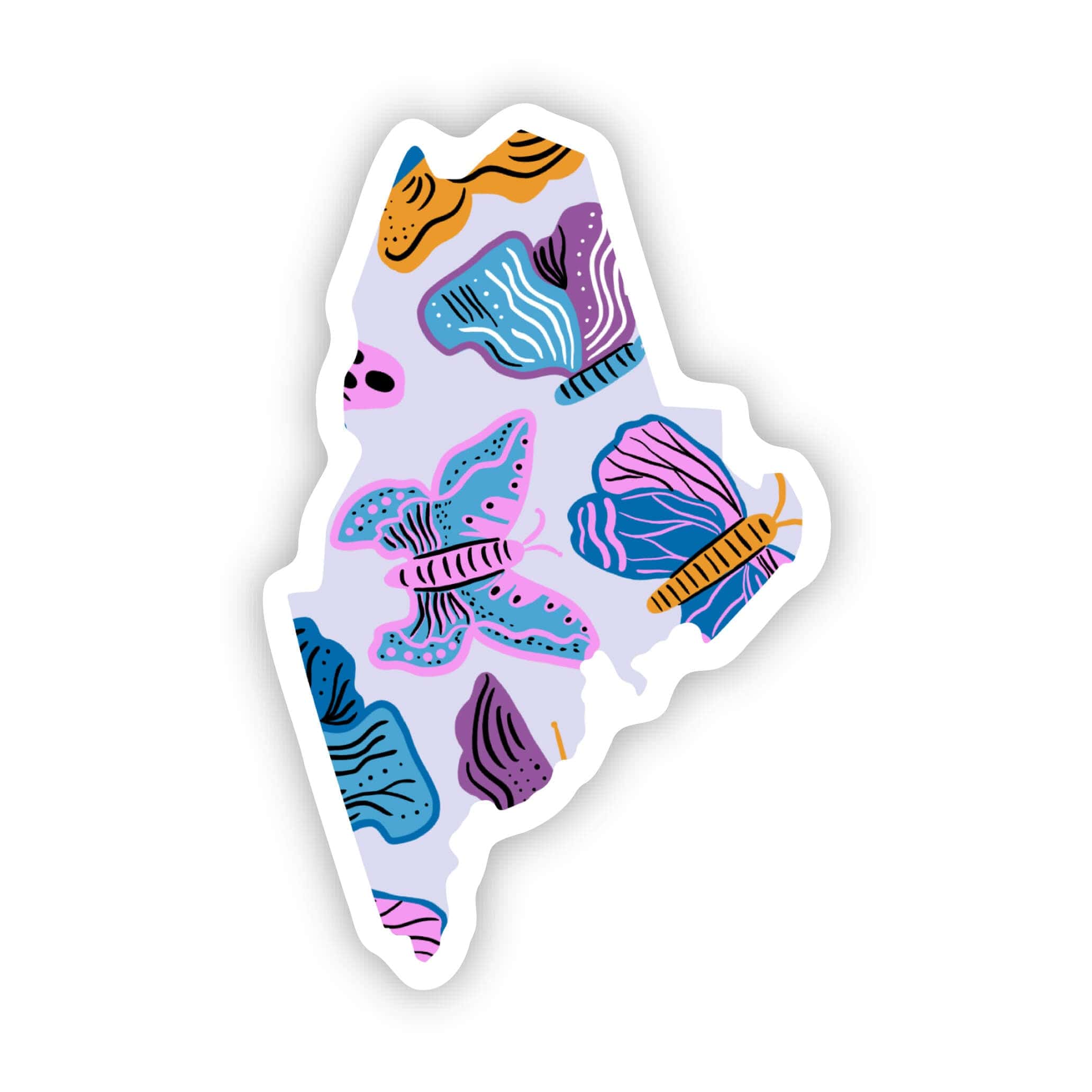 Maine Sticker - Moth & Butterfly、mySite、elrpsem3k