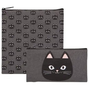 Cat Cosmetic or Snack Storage Bags Set of 2、mySite、g9winljtr
