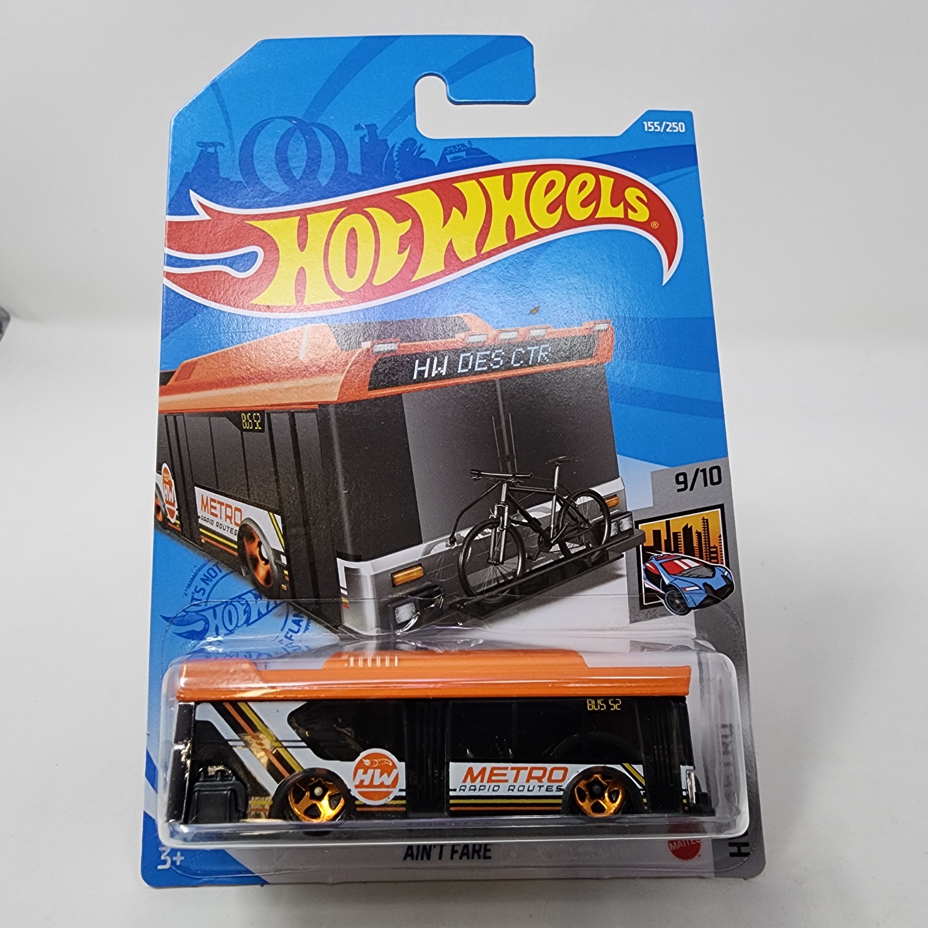 Aint Fare #155 Metro Bus * Black/Orange * 2021 Hot Wheels、mySite、hgirdovlk