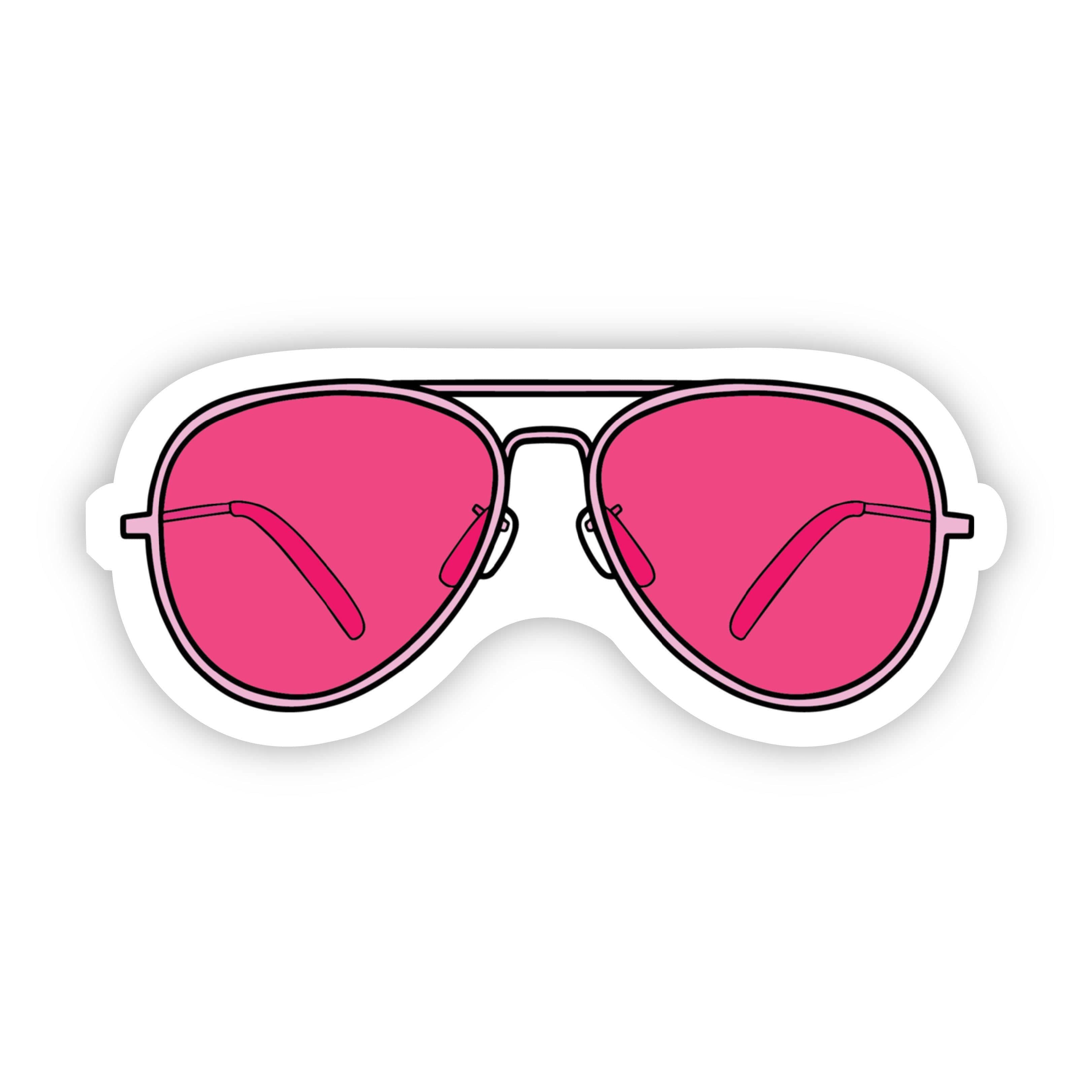  Pink Sunglasses Aesthetic Sticker、mySite、elrpsem3k
