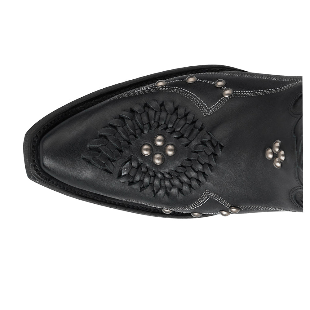 Cossette Studded Embroidered Snip Toe Pull On Cowboy Boots、mySite、gtrtttuynbv