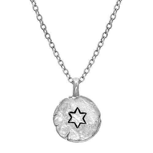 Western Wall Small Engraved Star of David Silver Necklace by Liza Shtromberg、mySite、topwebapps