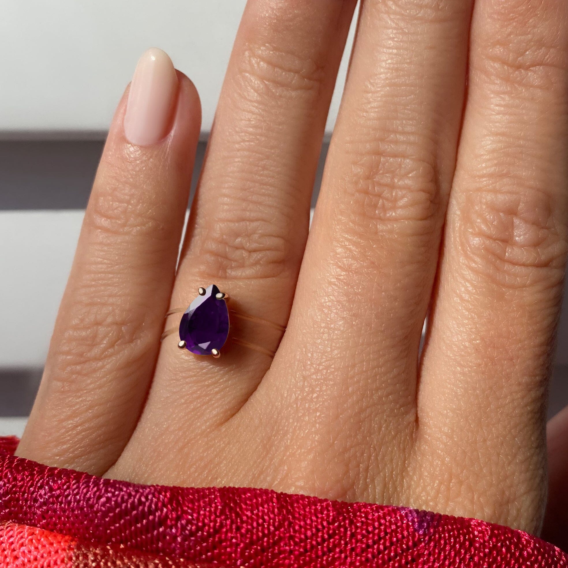 Amethyst Ring Floating Sway - February Birthstone、mySite、hinf8tx79