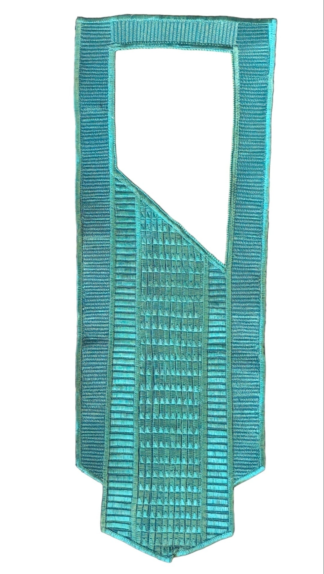 Igbega Teal Green African Nigerian Embroidered Agbada Neckline-DPP98AT、mySite、solidvoid