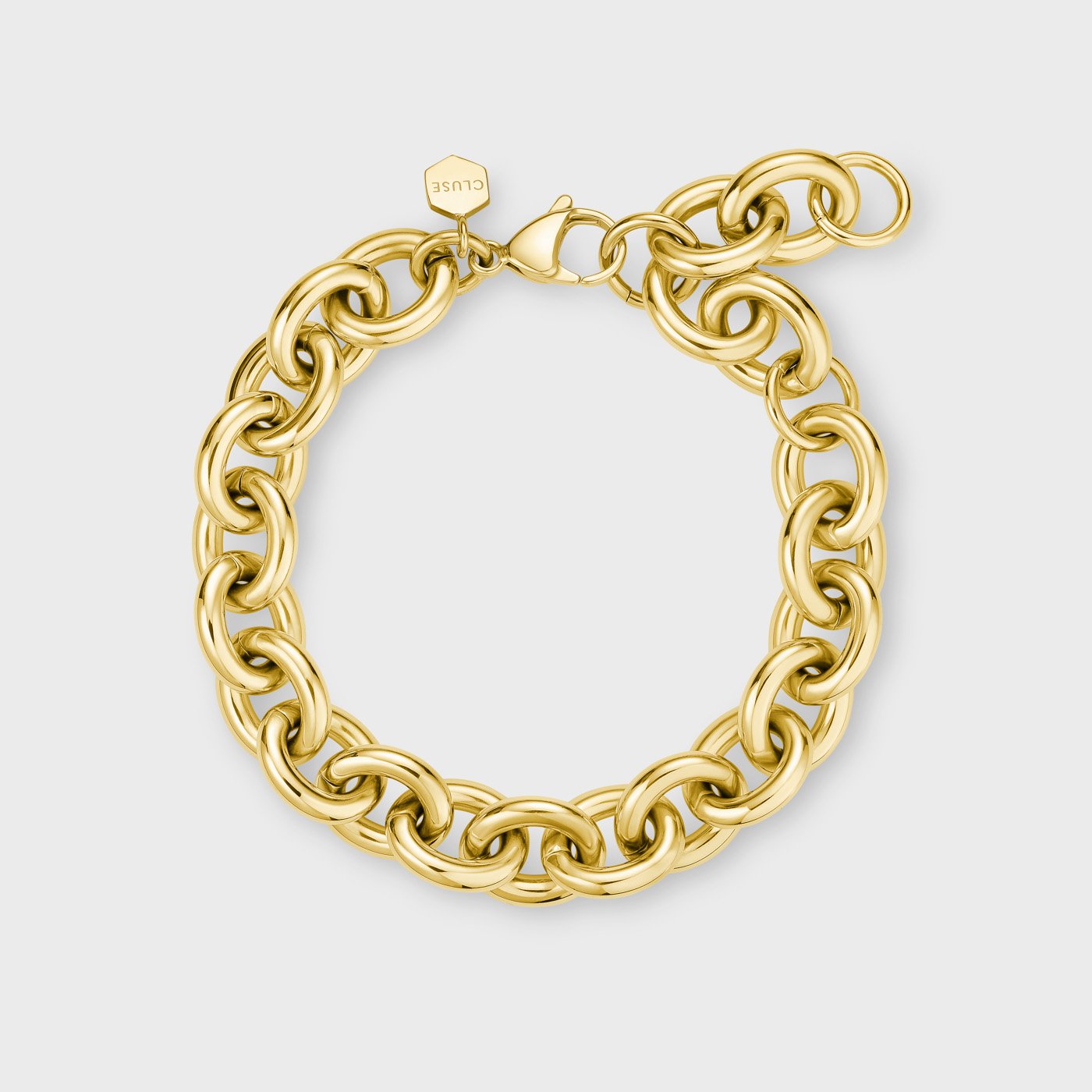  Gift Box Essentielle Double Link Necklace and Round Chain Bracelet, Gold Colour