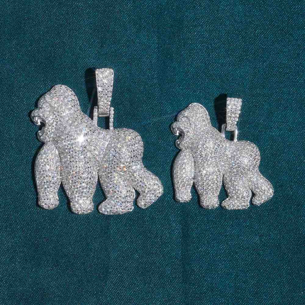 Moissanite Gorilla Pendant 14K Gold、mySite、hinf8tx79