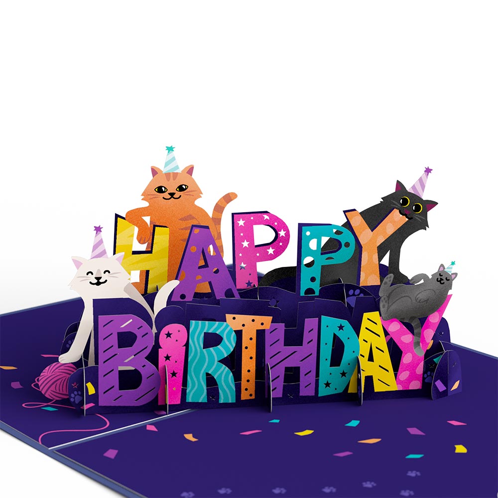 Happy Birthday Cats Pop-Up Card and Sentiment Set for Son、mySite、solidvoid