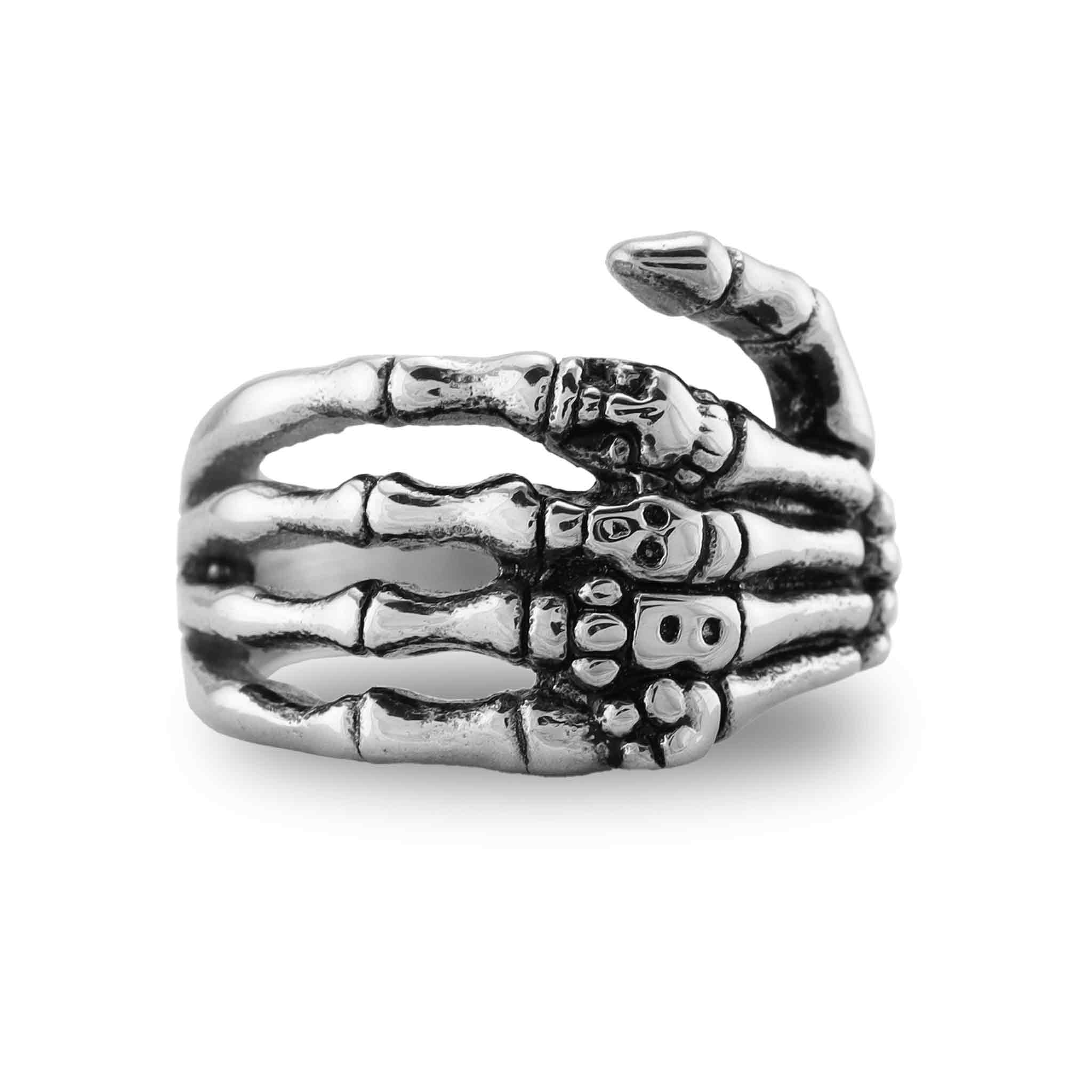 Detailed Skeleton Hand Stainless Steel Ring / KRJ2566、mySite、dreamappss