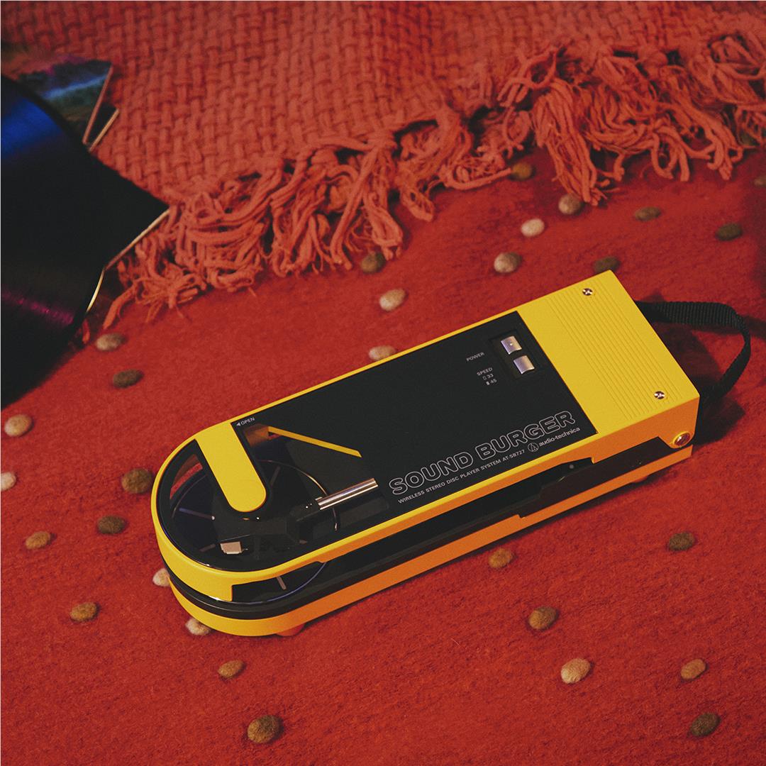 Audio Tecnica ATSB727 Sound Burger Portable Bluetooth Turntable (Yellow)、mySite、camillekostekn