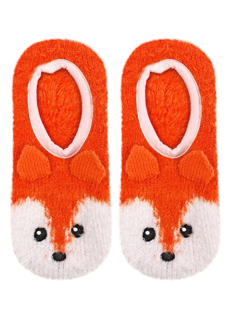 Fox Fuzzy Footie Slipper Socks、mySite、g9winljtr