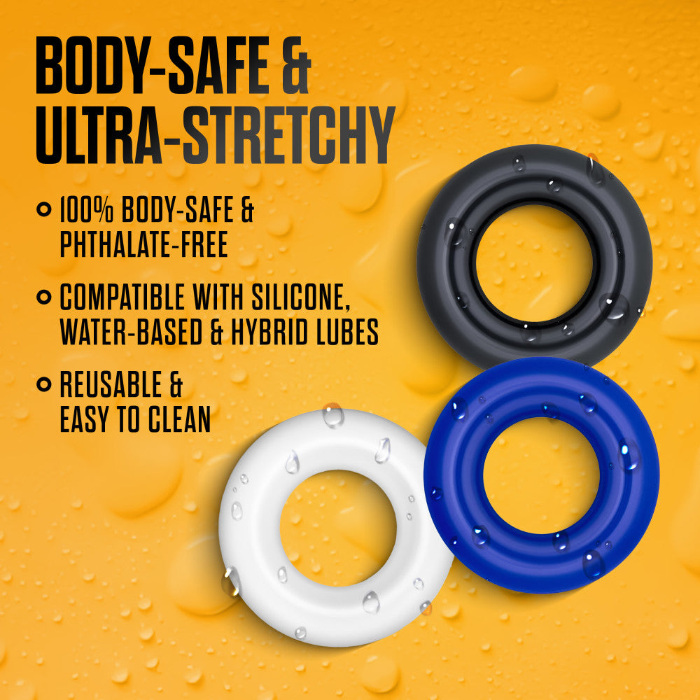 Stay Hard By Blush® | Assorted Colors Donut Penis Rings (3-Pack)、mySite、bottomscart