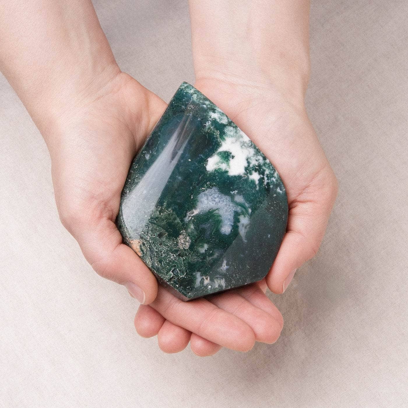 Moss Agate Flame Freeform Crystal、mySite、hinf8tx79