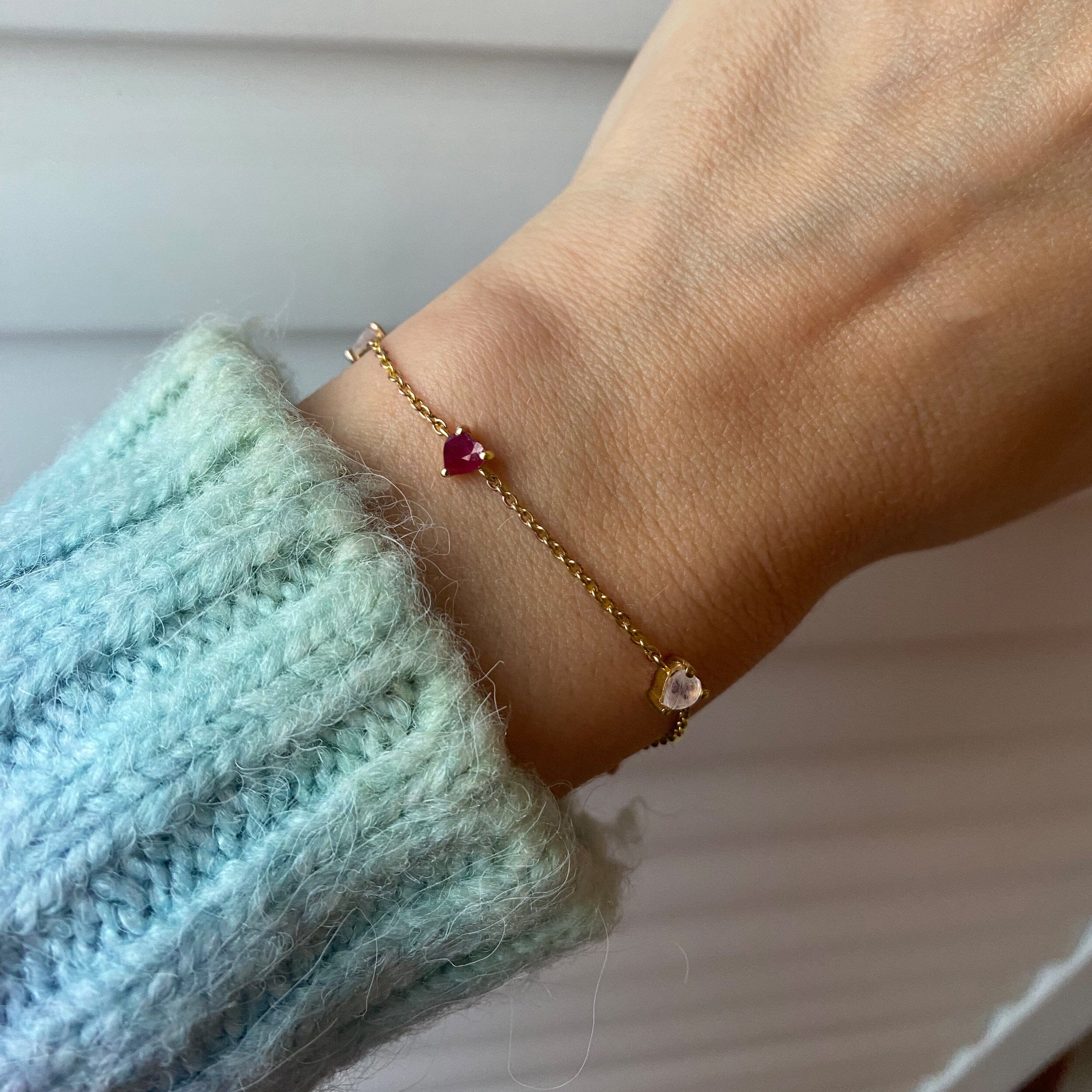 Ruby Never Without My Gem Bracelet - July Birthstone、mySite、hinf8tx79