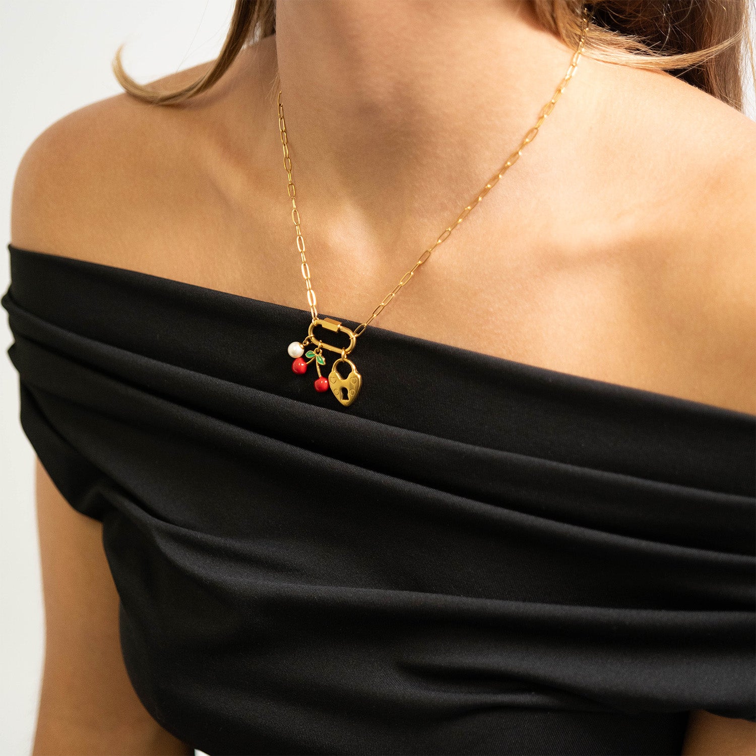 18K Gold PVD Stainless Steel Classic Carabiner / ENC0034、mySite、dreamappss